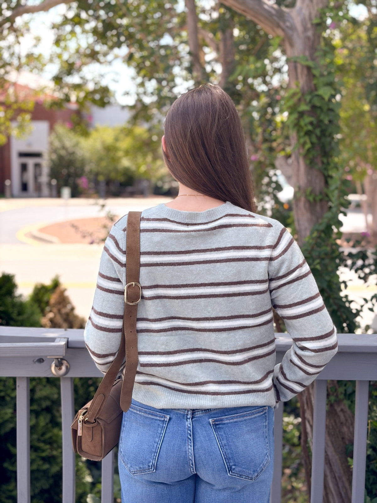 Rose & Lee Co Medina Stripe Cardigan, Aqua Cloud by Z Supply Cardigan