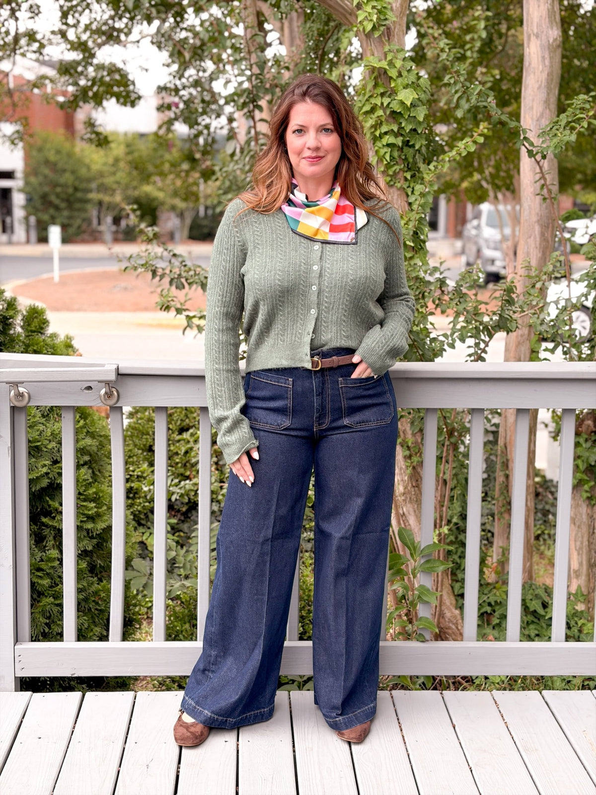 Rose & Lee Co Medina Pointelle Cardigan, Monstera by Z Supply Cardigan
