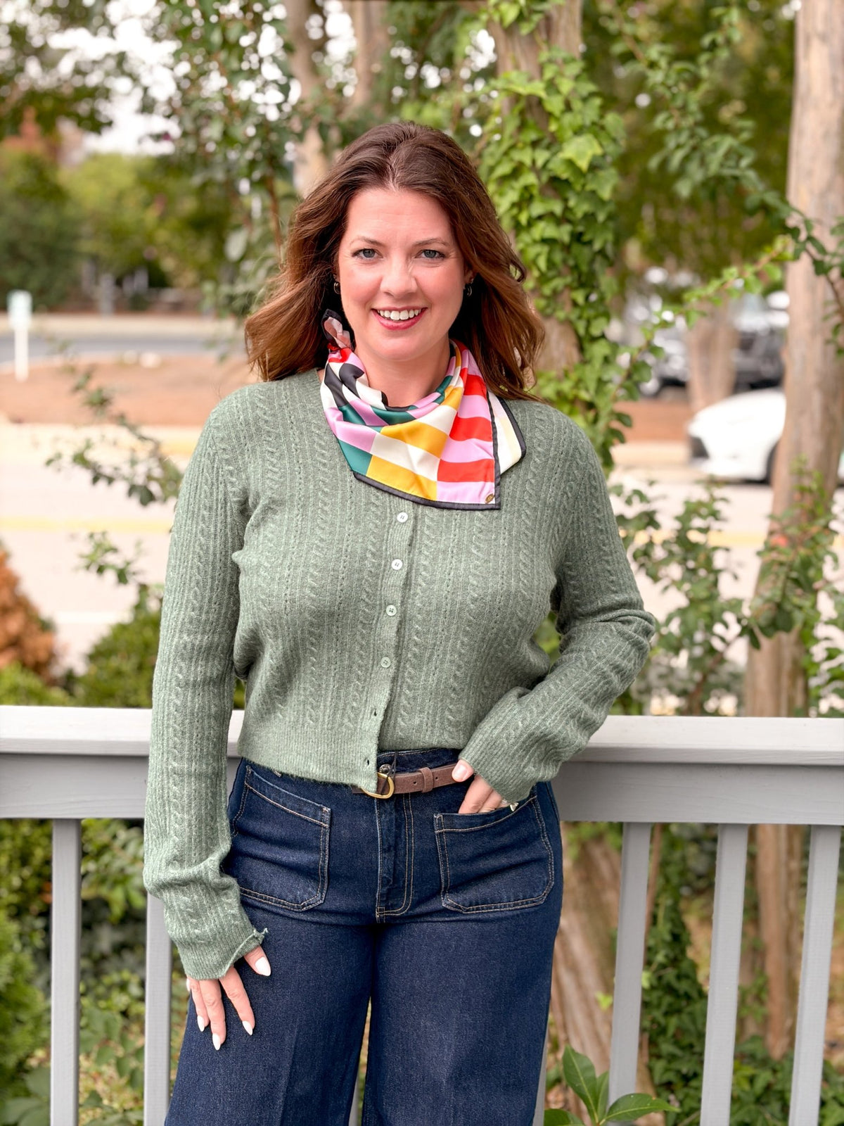 Rose & Lee Co Medina Pointelle Cardigan, Monstera by Z Supply Cardigan