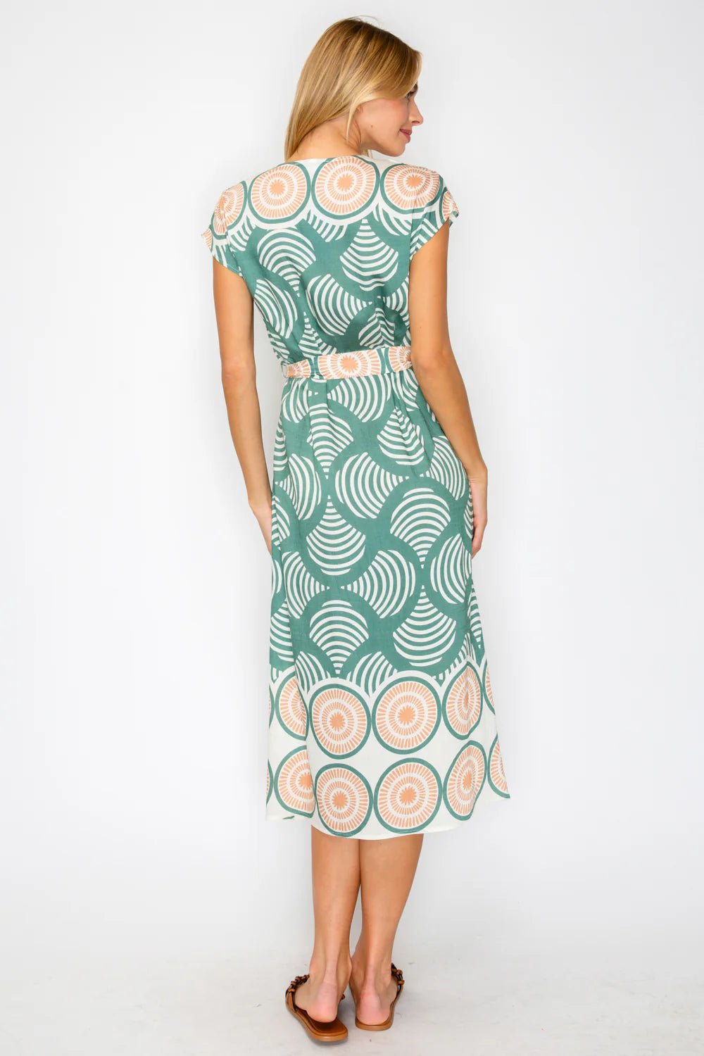 Rose & Lee Co Meilani Dress, Olive Work Dress