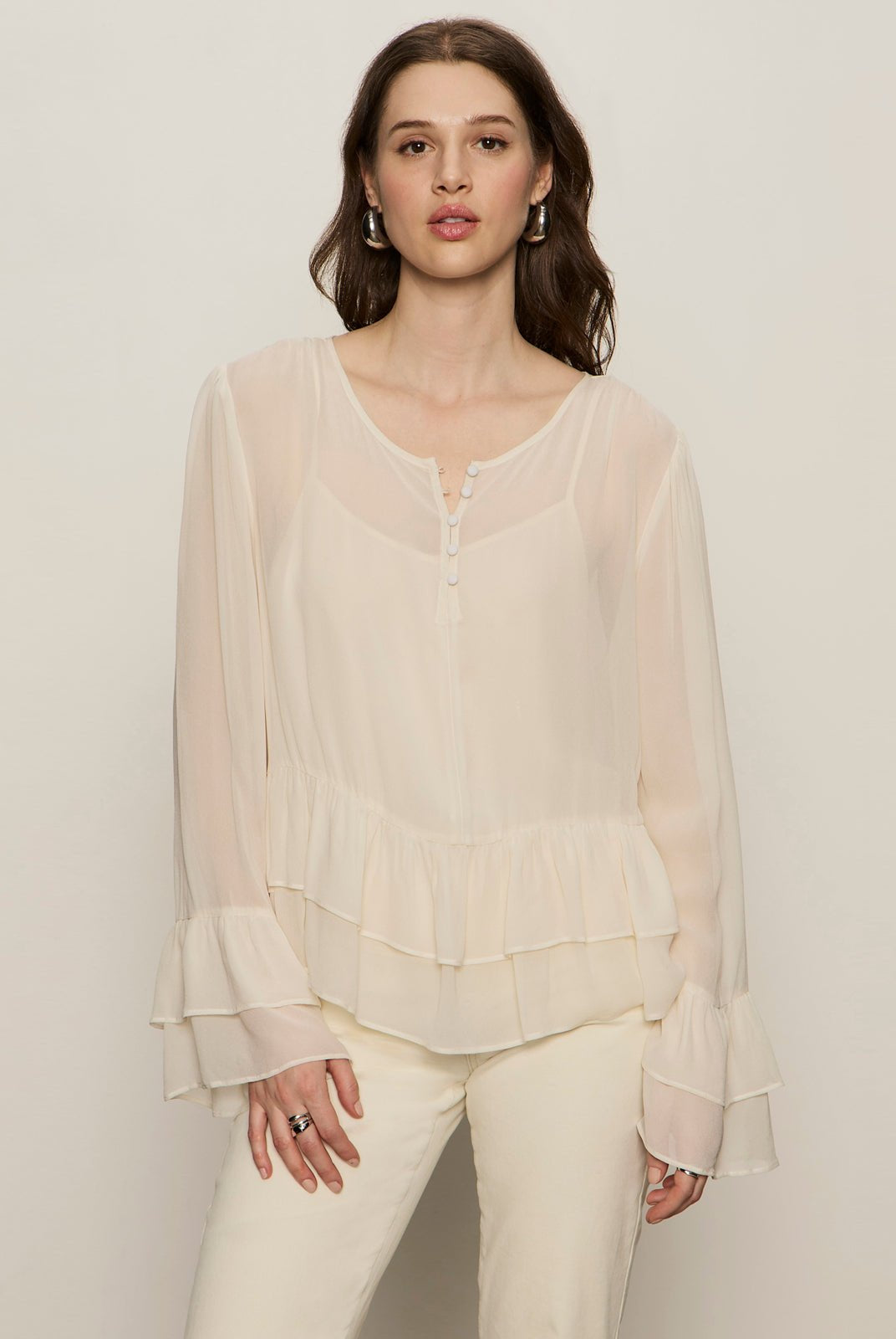 Rose & Lee Co Meilani Top, Vintage Ivory by Sanctuary Work Tops