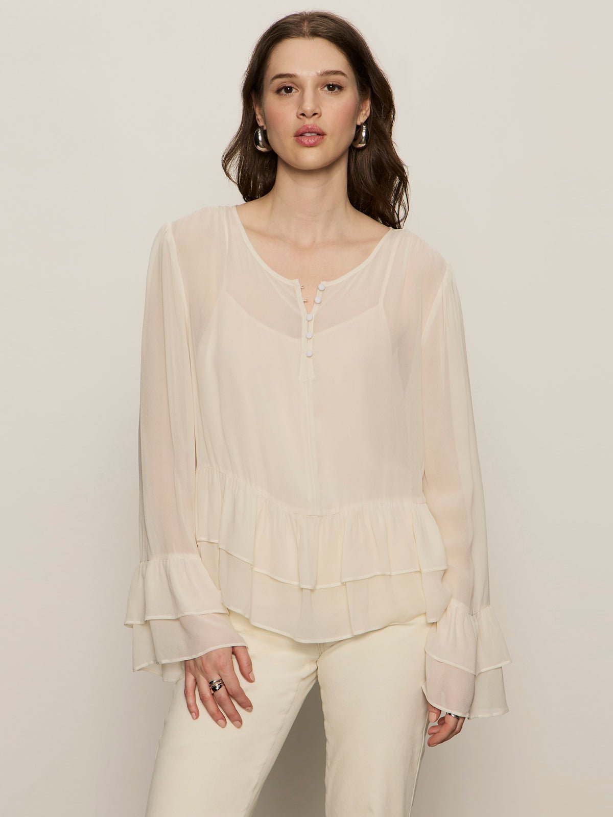 Rose & Lee Co Meilani Top, Vintage Ivory by Sanctuary Work Tops