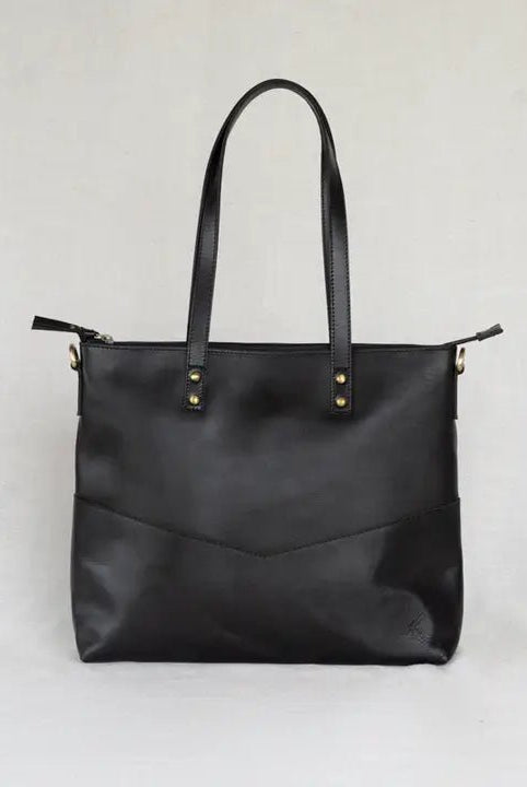 Rose & Lee Co Mid - Sized Zipper Tote, Black Bags