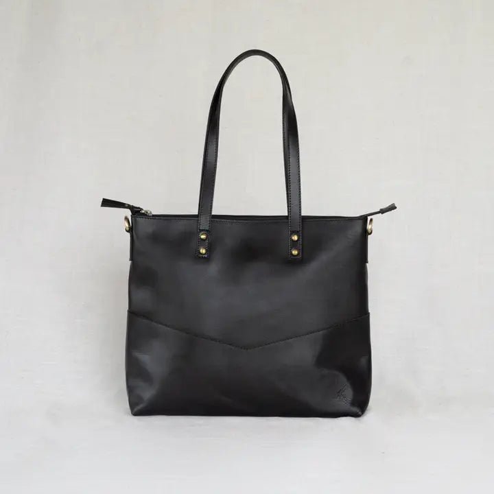 Rose & Lee Co Mid - Sized Zipper Tote, Black Bags