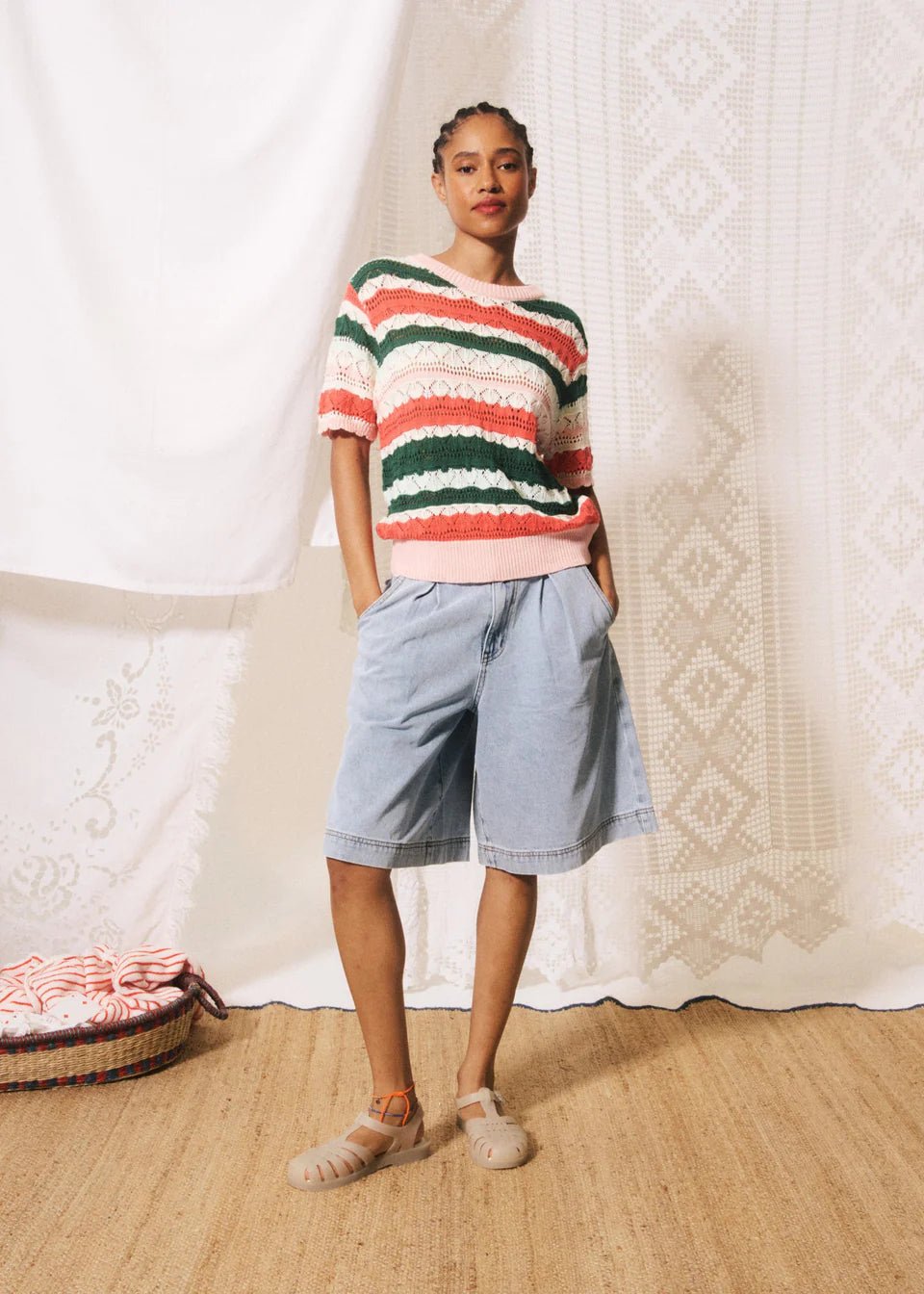 Rose & Lee Co Mina Top, Multi short sleeve