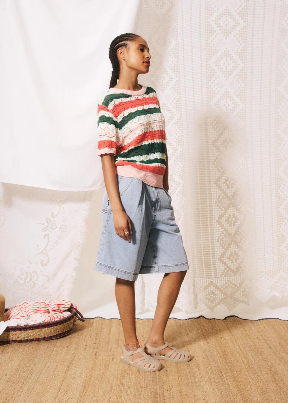 Rose & Lee Co Mina Top, Multi short sleeve