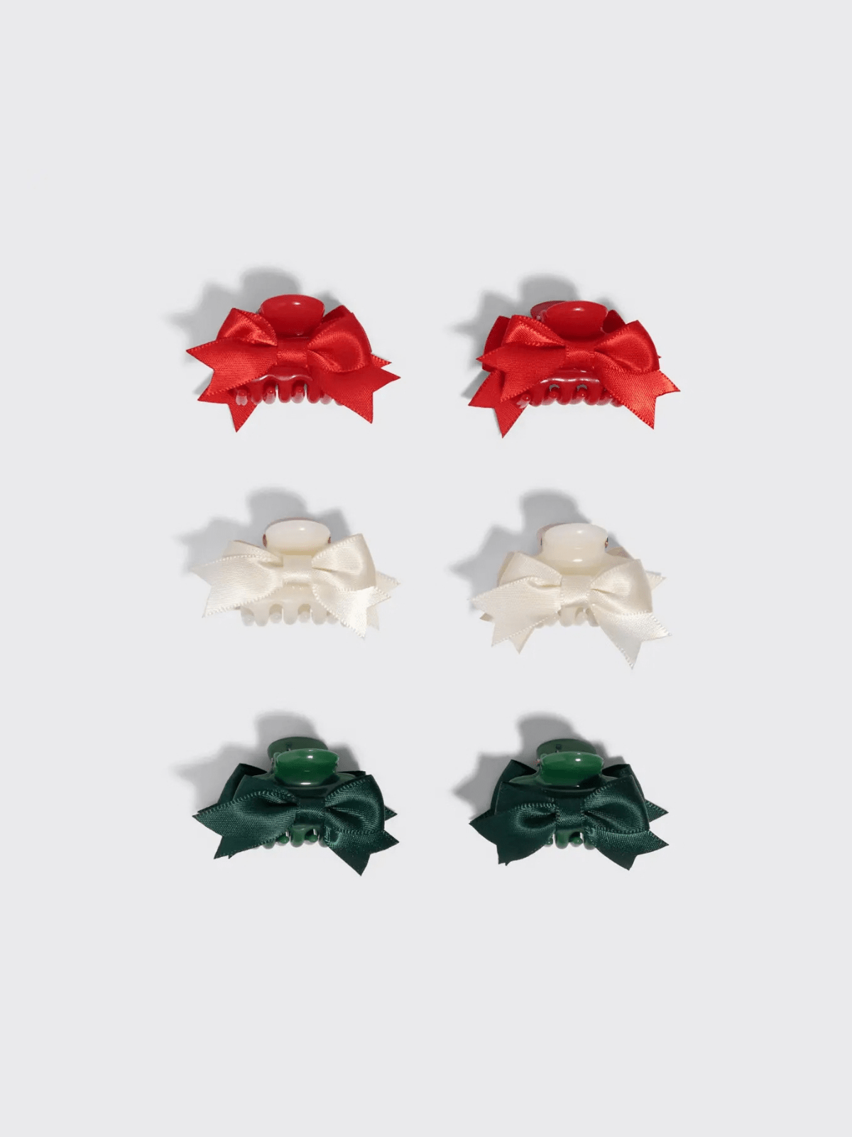 Rose & Lee Co Mini Bow Claw Clips, 6pc Set Hair