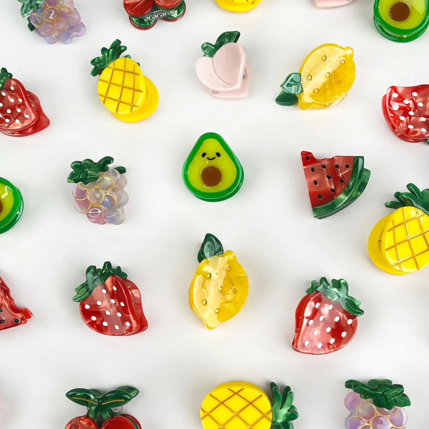 Assorted Mini Fruit Claw Clips