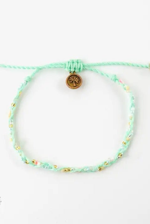 Rose & Lee Co Railay Beaded Bracelet, Mint Green Bracelets