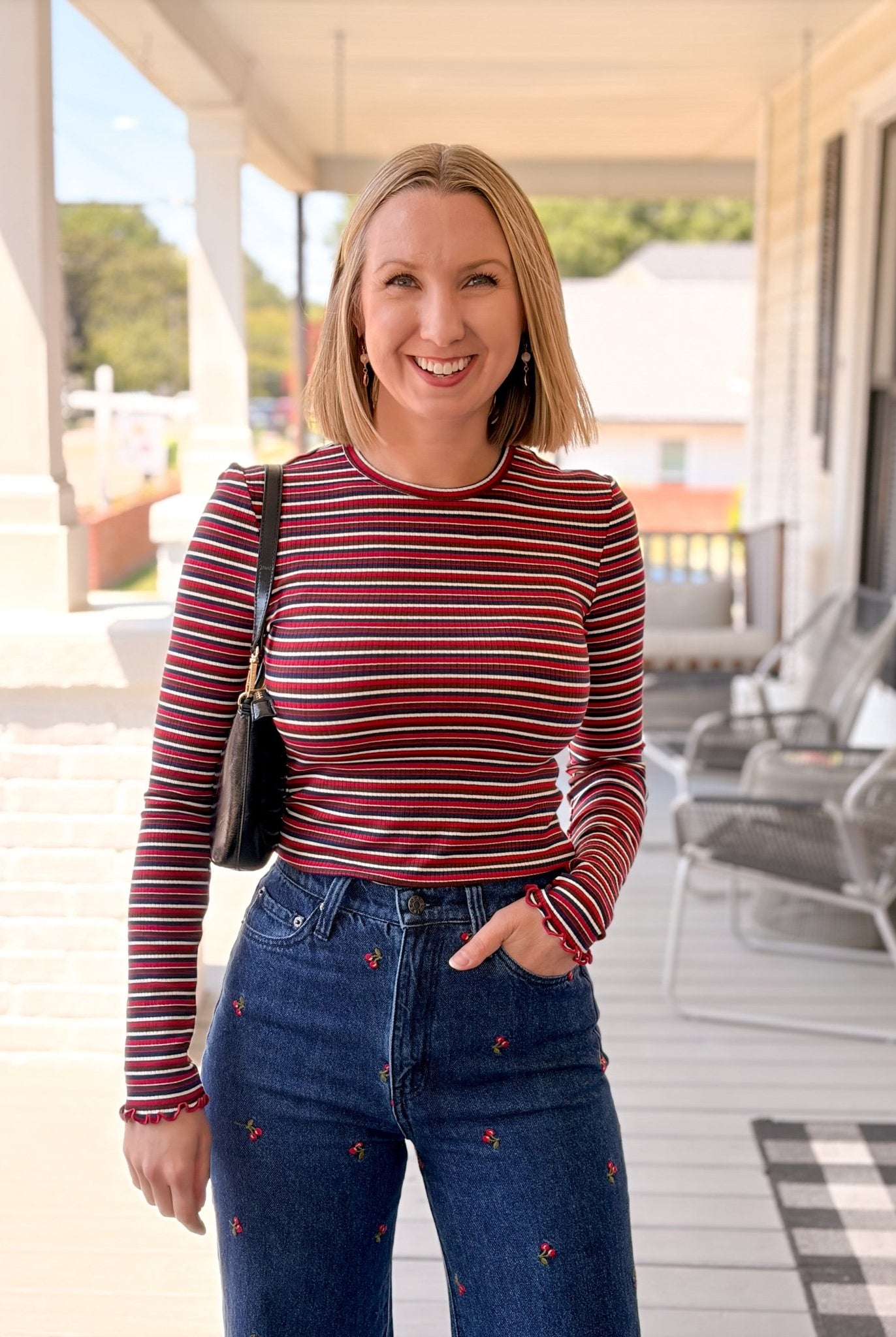 Rose & Lee Co Moondrift Top, Serra Stripe Long Sleeve