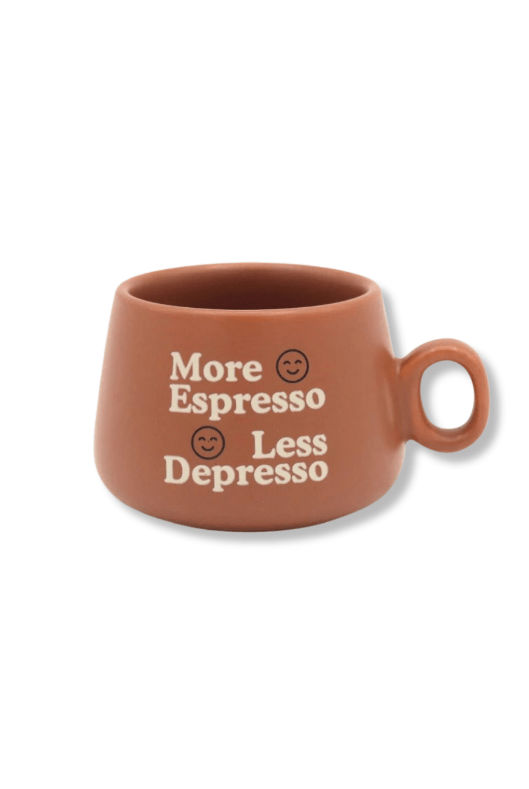 Rose & Lee Co Mug Shot Glass, More Espresso Less Depresso Drinkware