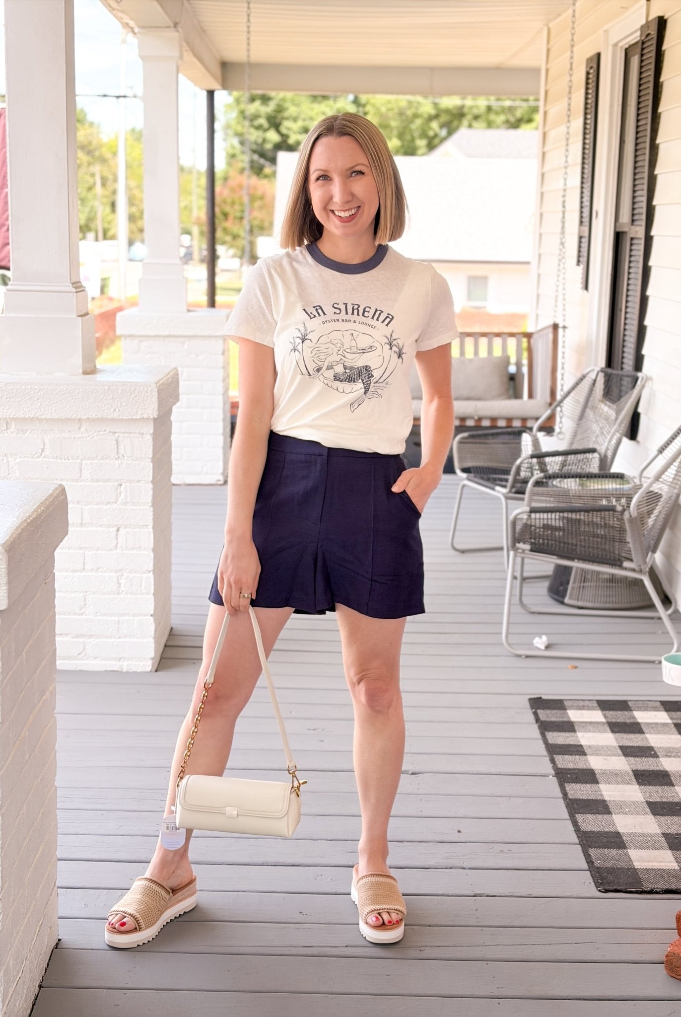 Rose & Lee Co Maya Shorts, Navy Other Shorts