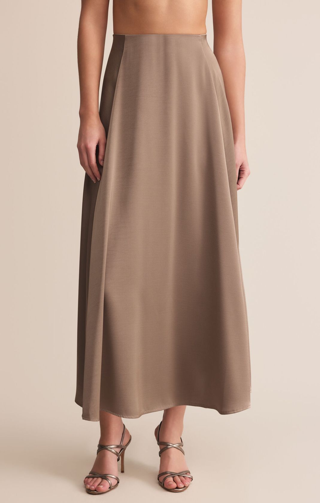 Moonlight Satin Midi Skirt