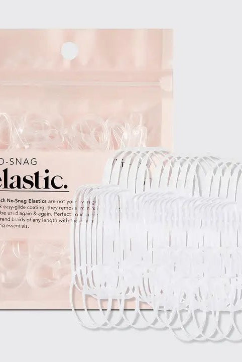 Rose & Lee Co No Snag Elastic 100pc, Clear Hair