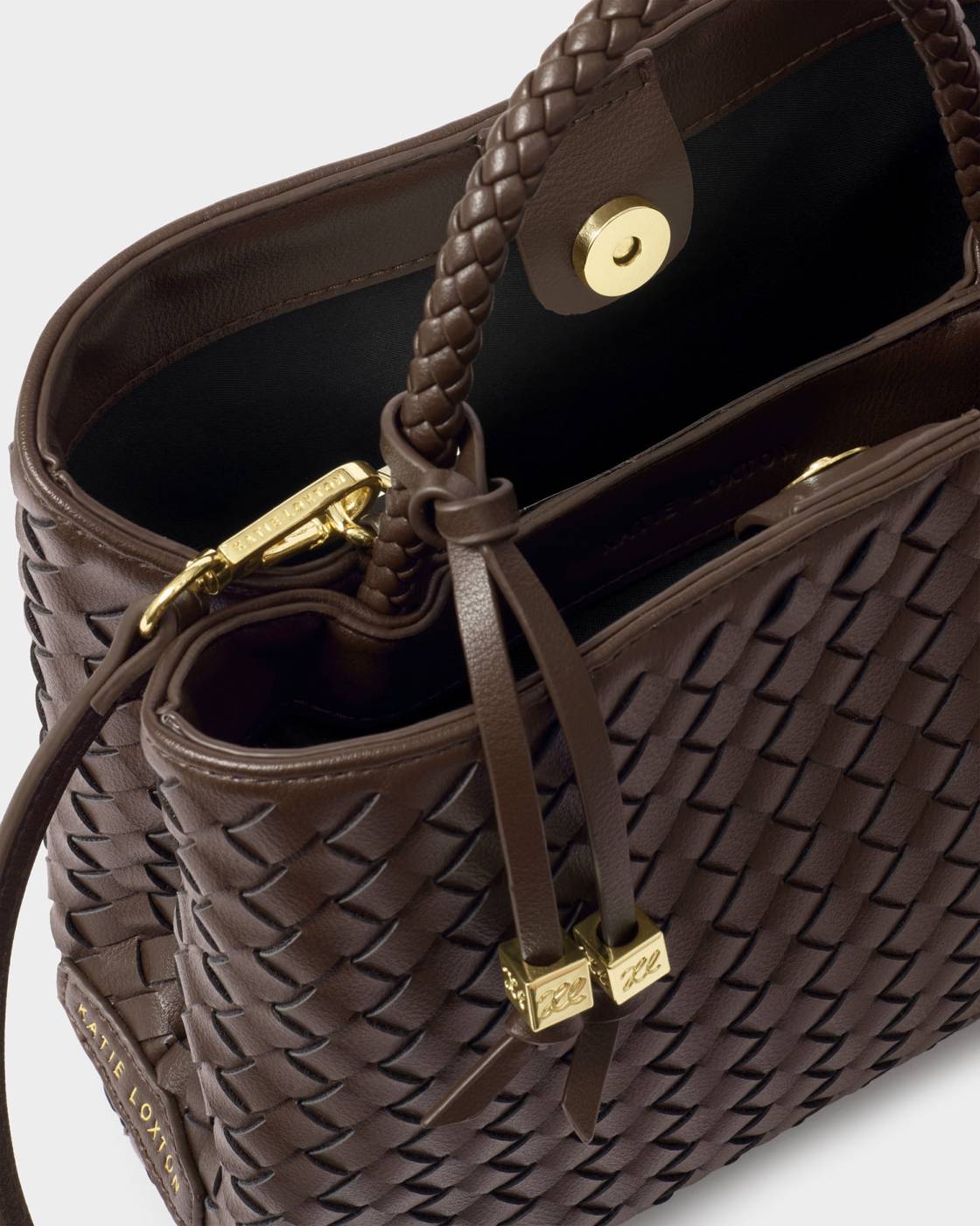 Rose & Lee Co Nova Woven Top Handle Bag, Chocolate Bags