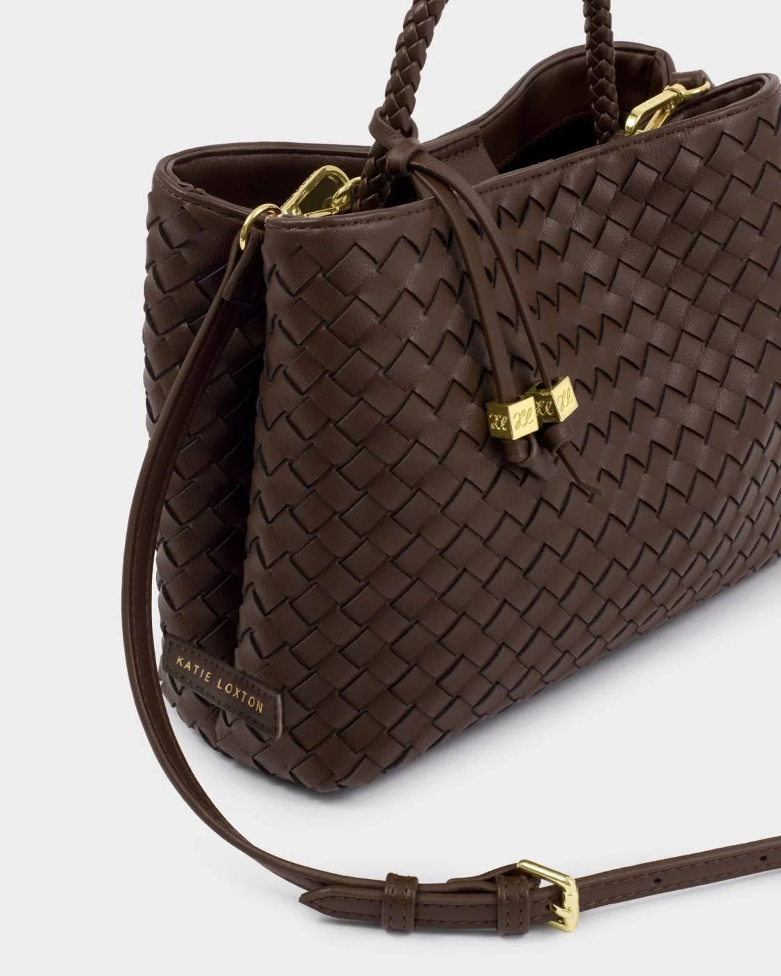 Rose & Lee Co Nova Woven Top Handle Bag, Chocolate Bags