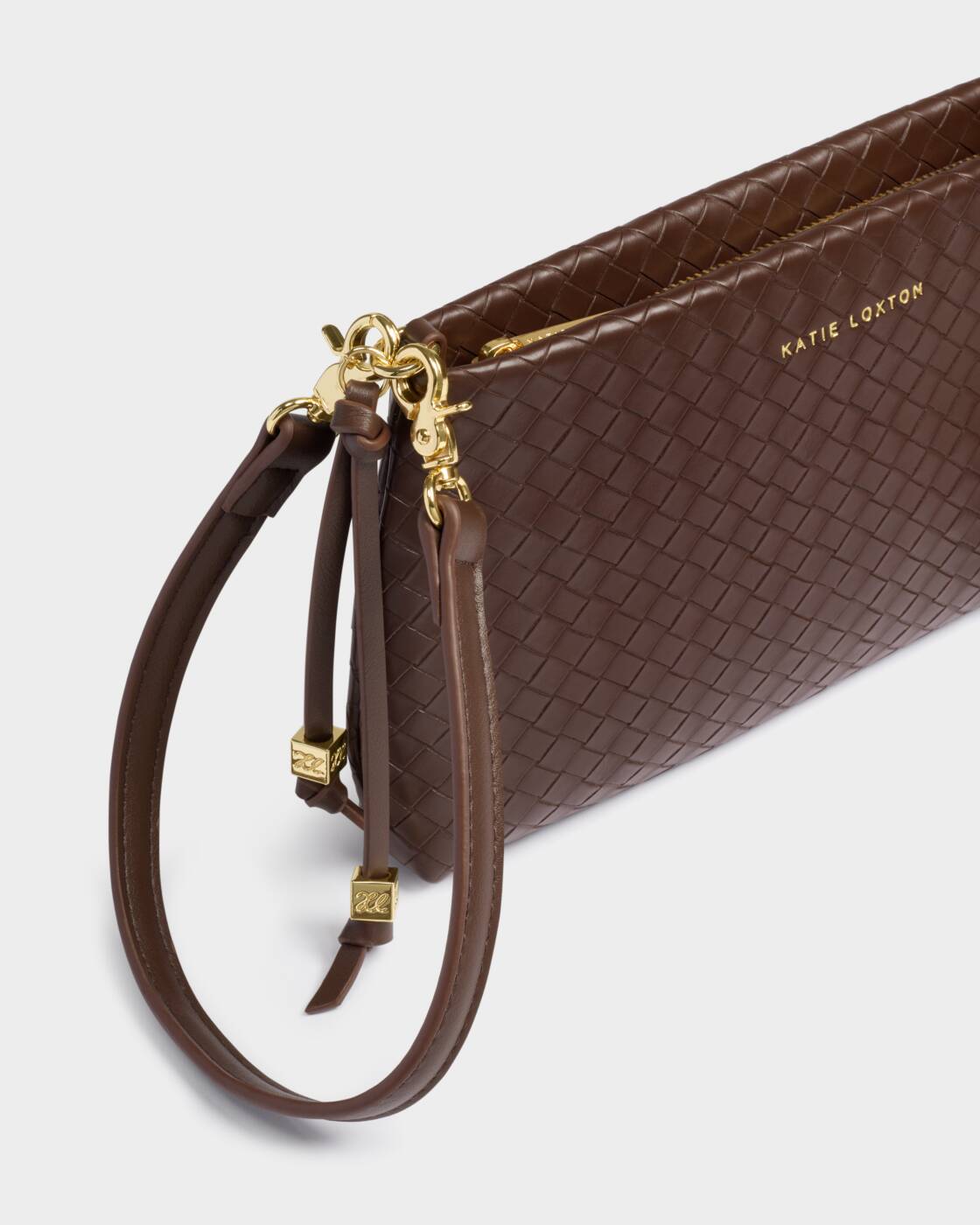 Rose & Lee Co Nova Woven Small Shoulder Bag, Dark Chocolate Bags