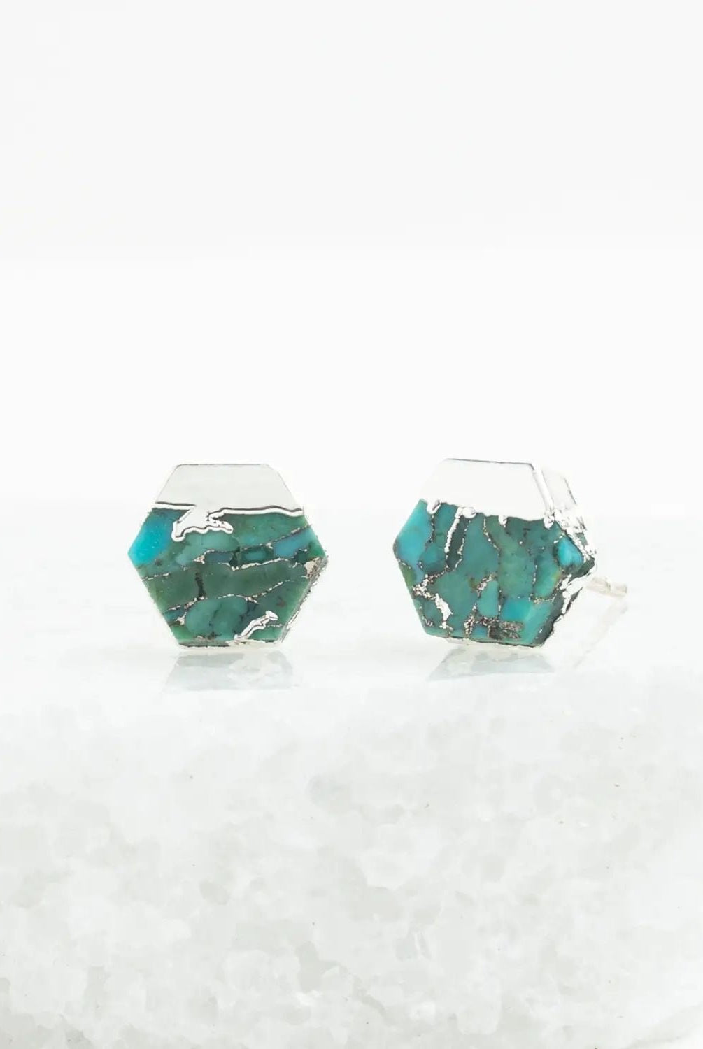 Rose & Lee Co Oasis Studs, Silver Earrings