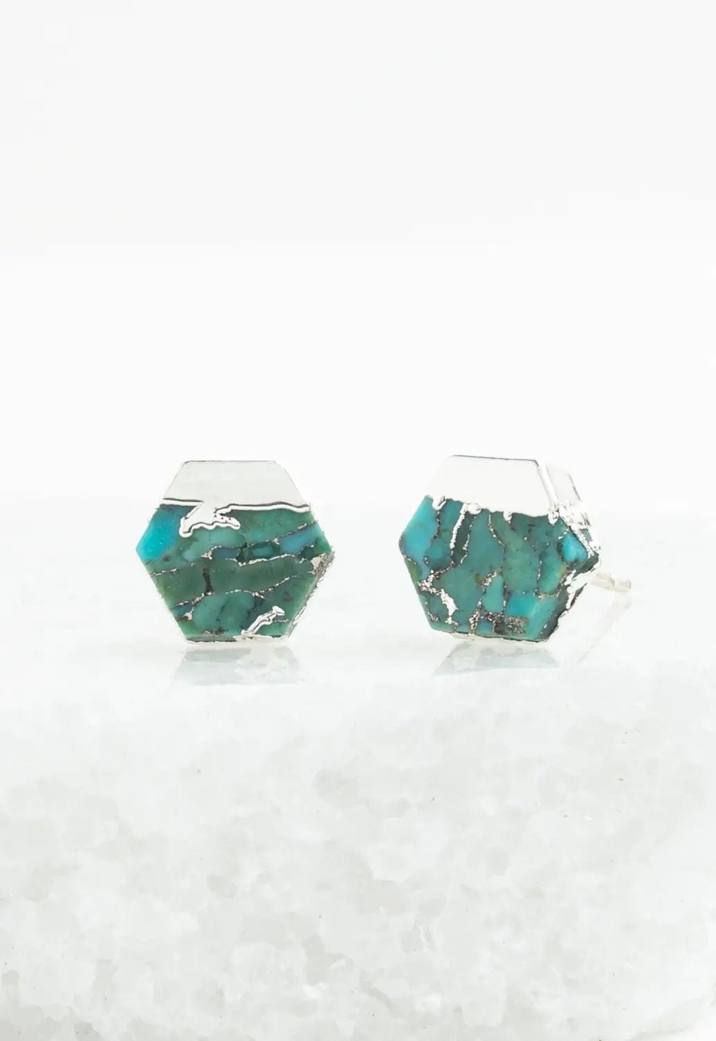 Rose & Lee Co Oasis Studs, Silver Earrings