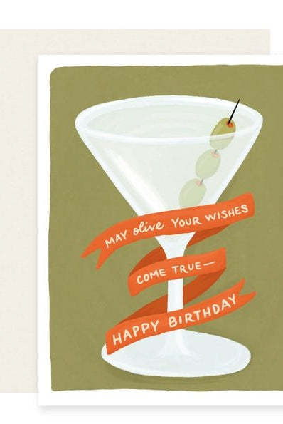 Rose & Lee Co Olive Your Wishes Birthday Card Stationery