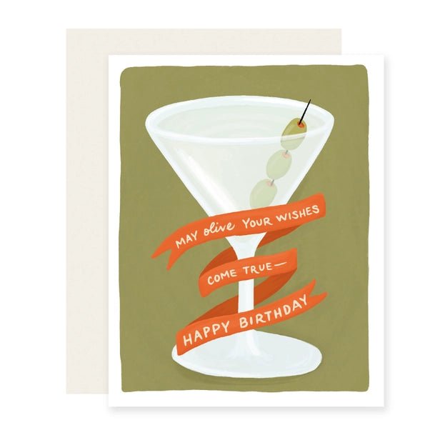 Rose & Lee Co Olive Your Wishes Birthday Card Stationery