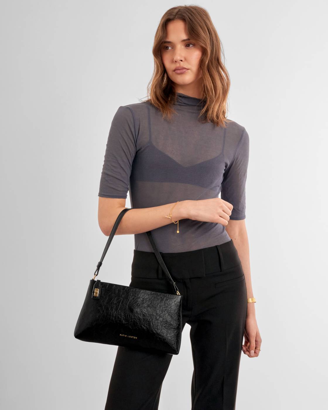 Rose & Lee Co Orin Twist Lock Shoulder Bag, Black Bags