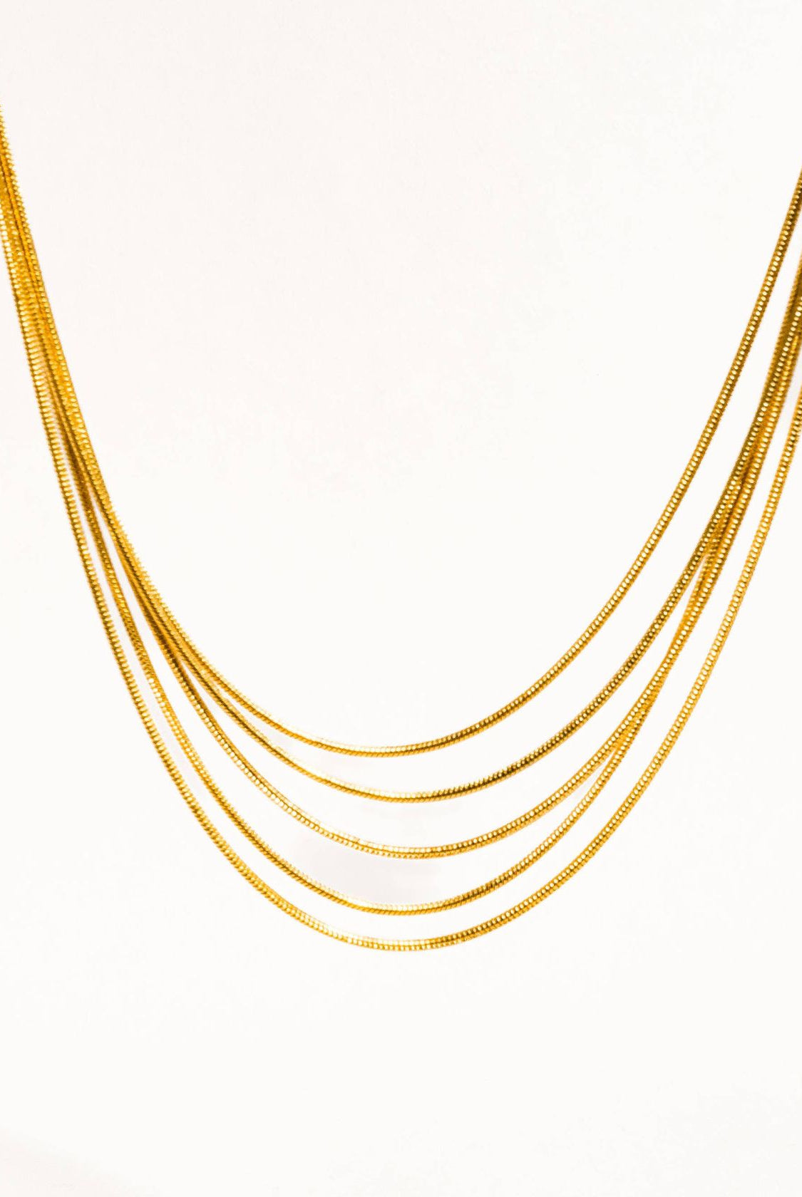 Rose & Lee Co Parie Layered Chain Necklace, 18k Gold Necklaces