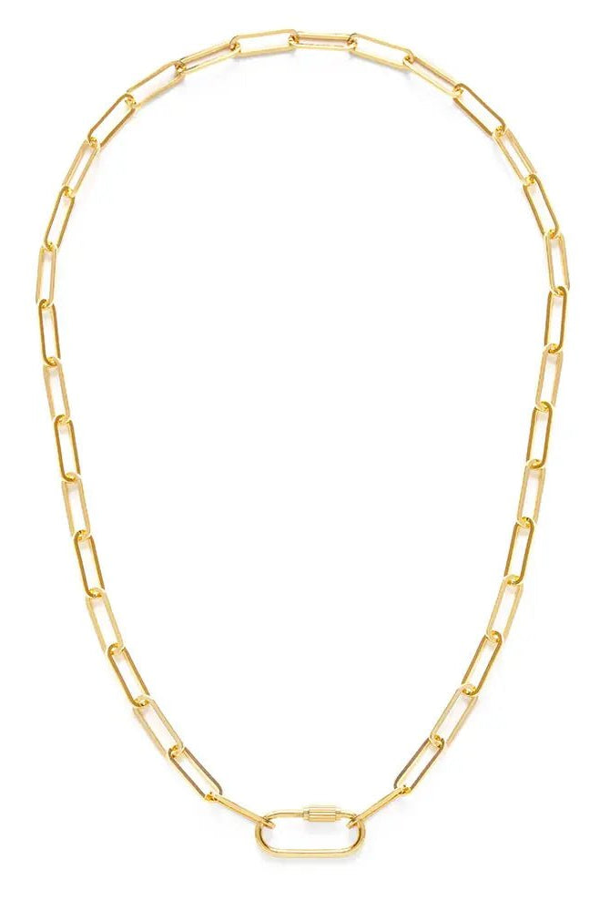 Rose & Lee Co Paperclip Carabiner Chain Necklace Necklaces