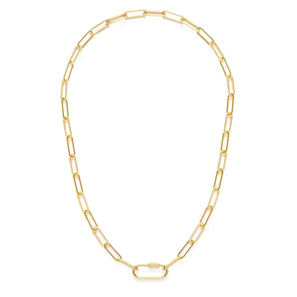 Rose & Lee Co Paperclip Carabiner Chain Necklace Necklaces