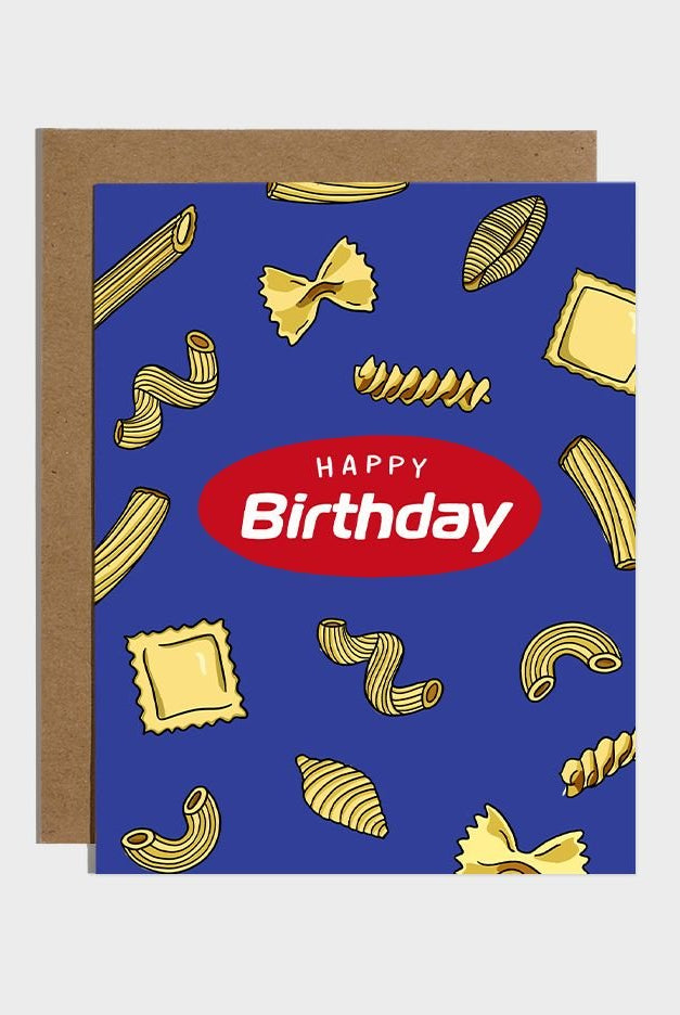 Rose & Lee Co Pasta Birthday Card Stationery