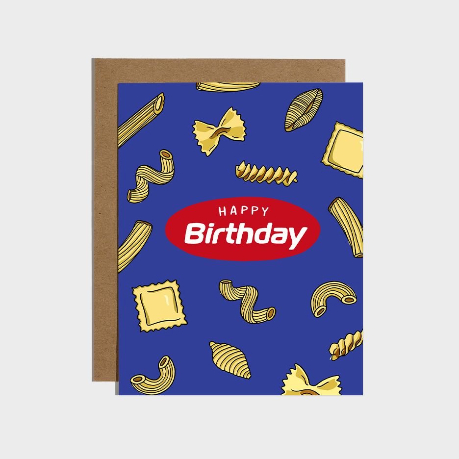 Rose & Lee Co Pasta Birthday Card Stationery