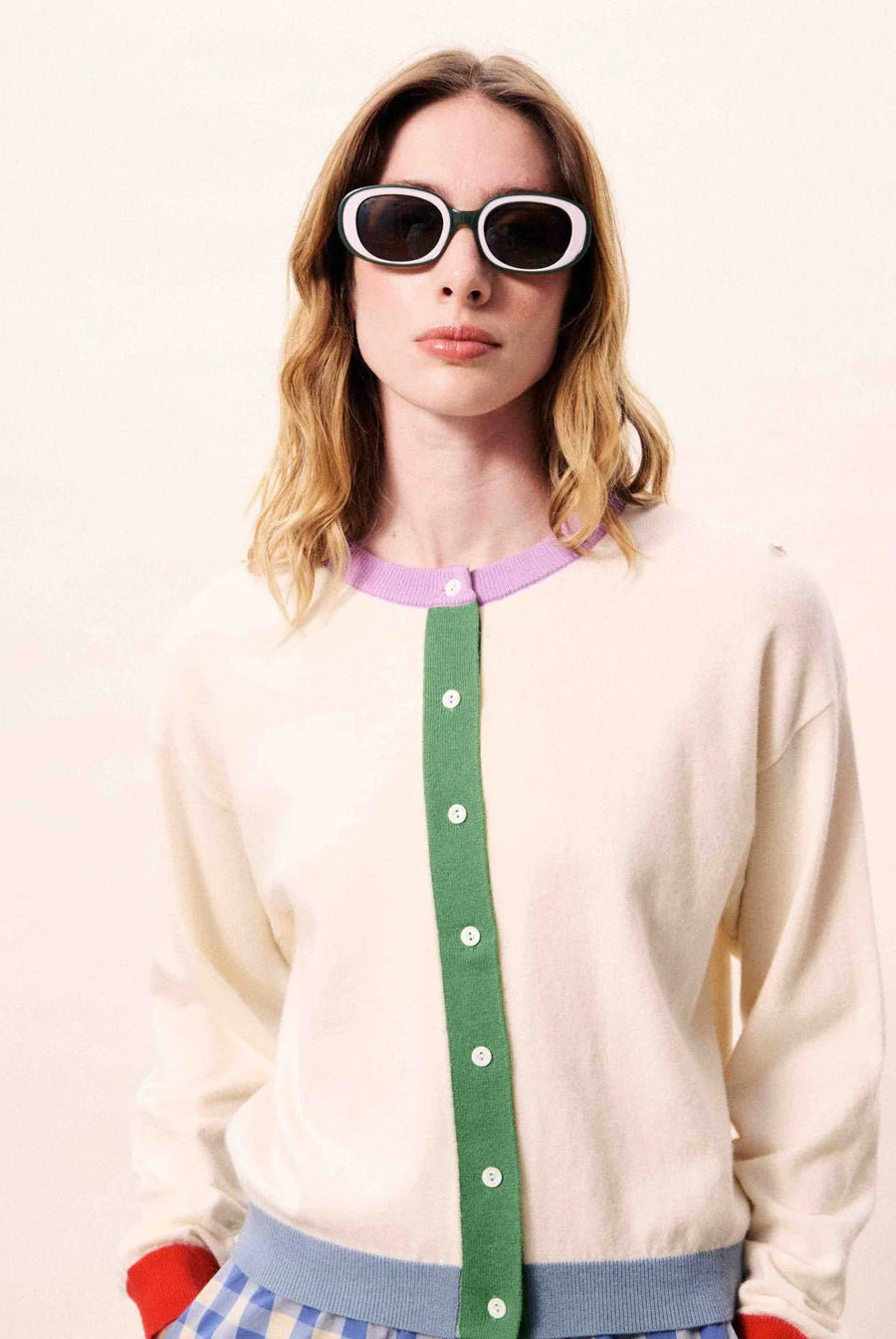 Rose & Lee Co Patrick Cardigan, Creme Cardigan