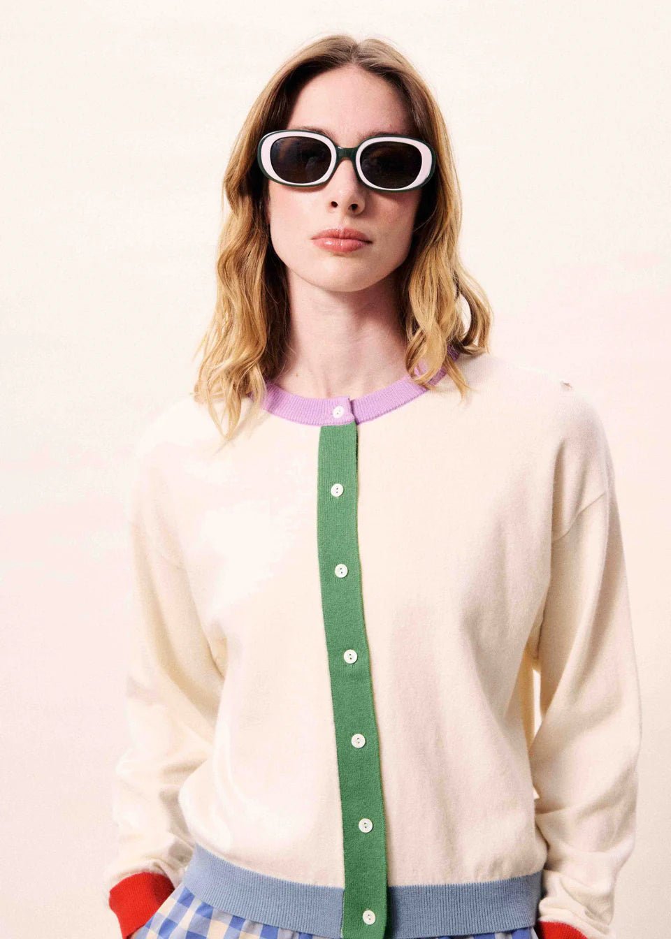 Rose & Lee Co Patrick Cardigan, Creme Cardigan