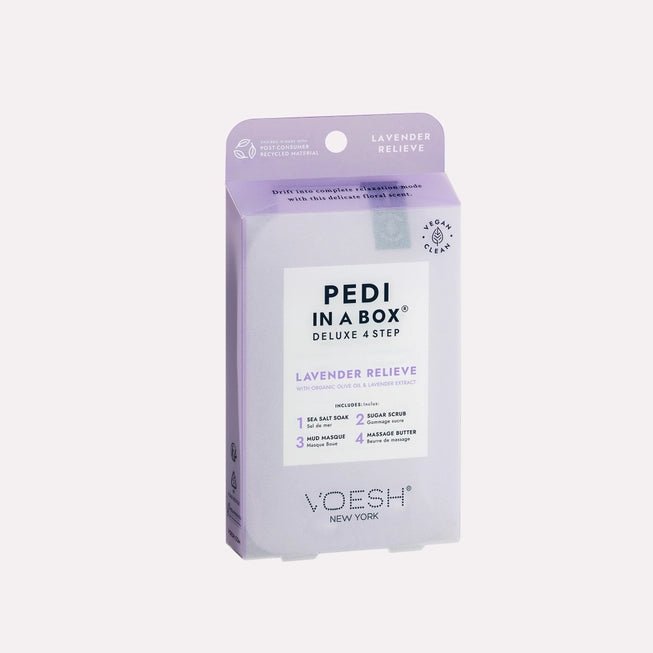 Rose & Lee Co Pedi in a Box Deluxe 4 Step, Lavender Relieve Bath & Body