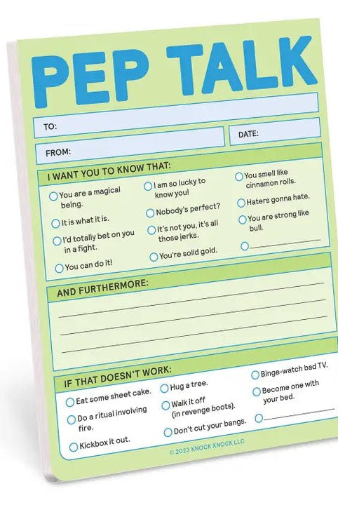 Rose & Lee Co Pep Talk Nifty Note Pad Stationery
