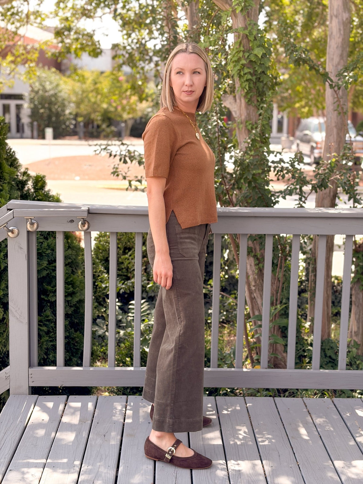 Rose & Lee Co Perfect Sweater Tee, Cocoa Powder by Sanctuary short sleeve
