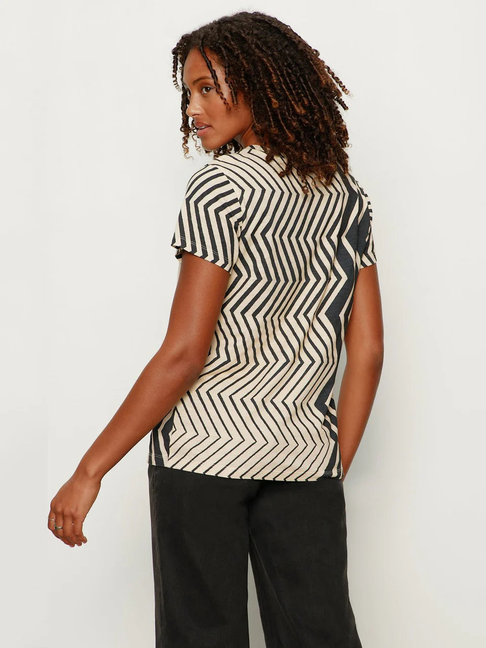 Chevron Stripe Short Sleeve Tee