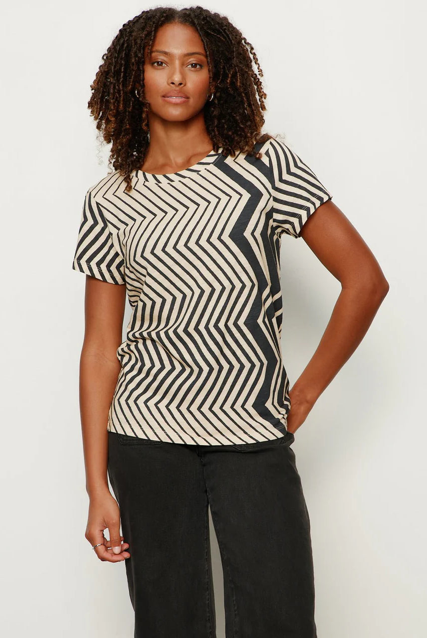 Chevron Stripe Short Sleeve Tee