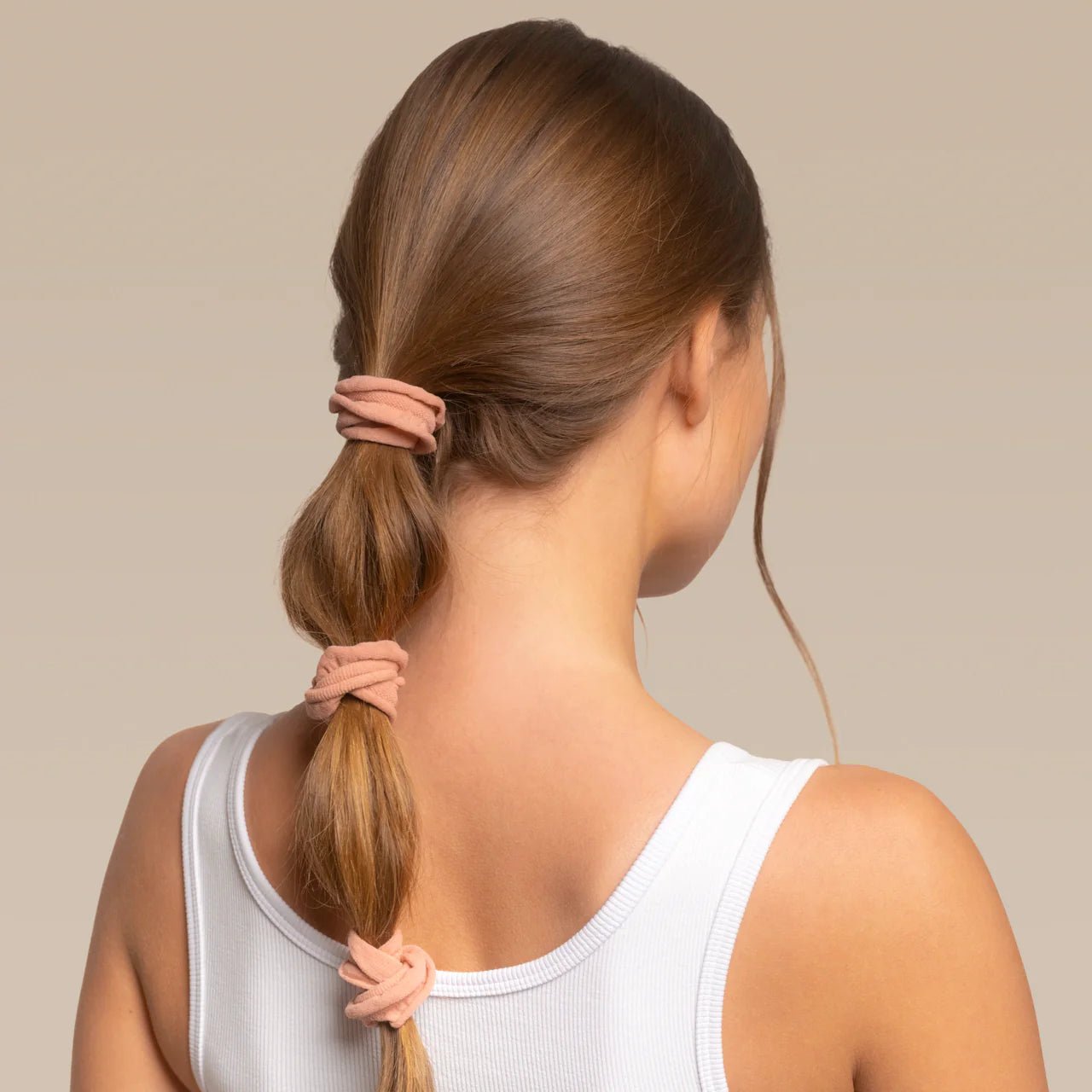 Rose & Lee Co Petal Hair Elastics 10pc Set, Blush Accessories