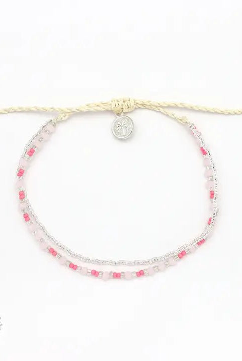 Rose & Lee Co Haula Beaded Bracelet, Pink Bracelets