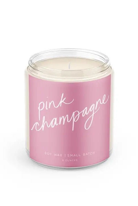Rose & Lee Co Pink Champagne Candle, 8 oz Candles