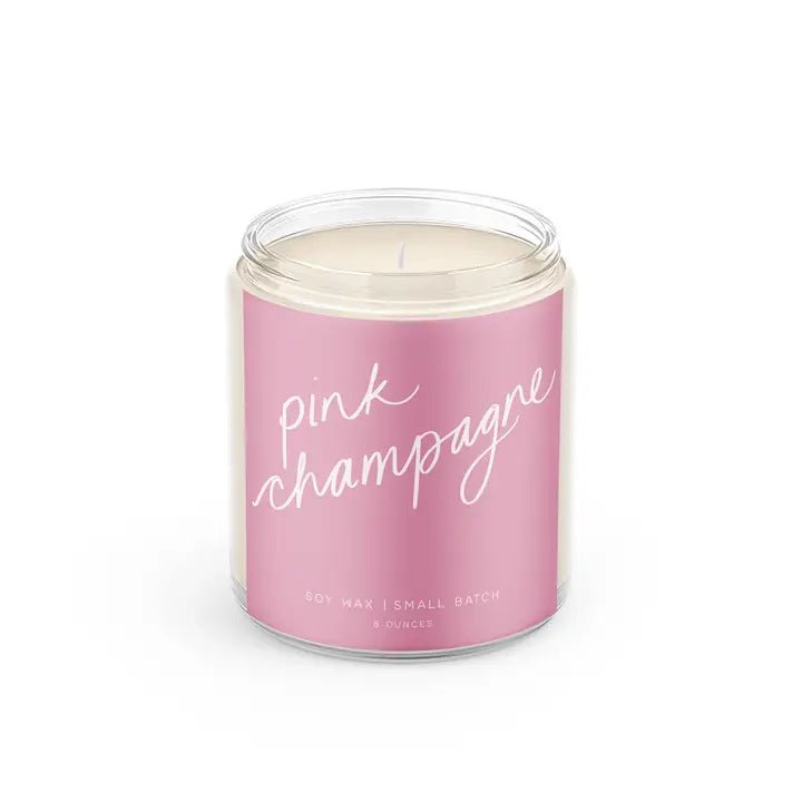 Rose & Lee Co Pink Champagne Candle, 8 oz Candles