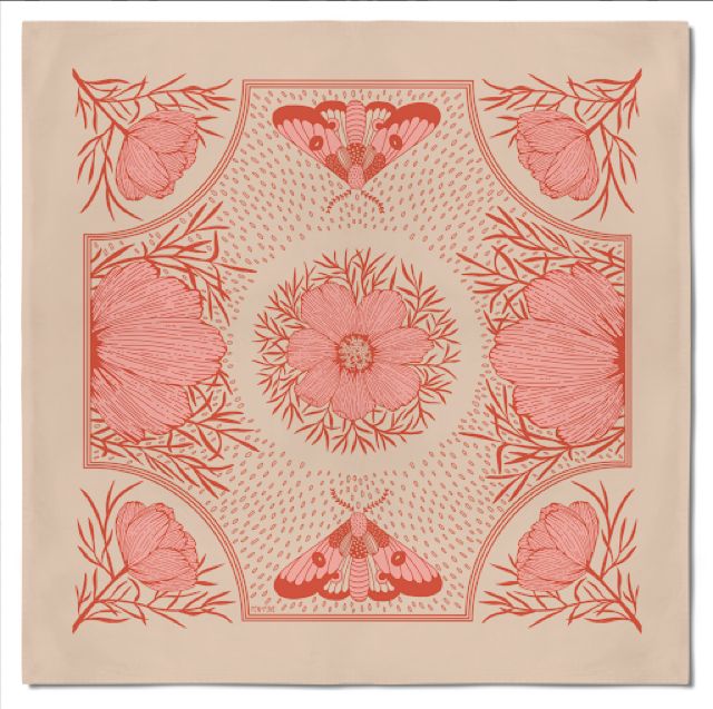 Rose & Lee Co Bandana, Pink Cosmos Accessories