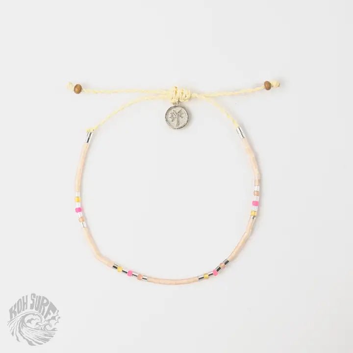 Rose & Lee Co Nusa Dainty Beaded Bracelet, Pink Tones Bracelets