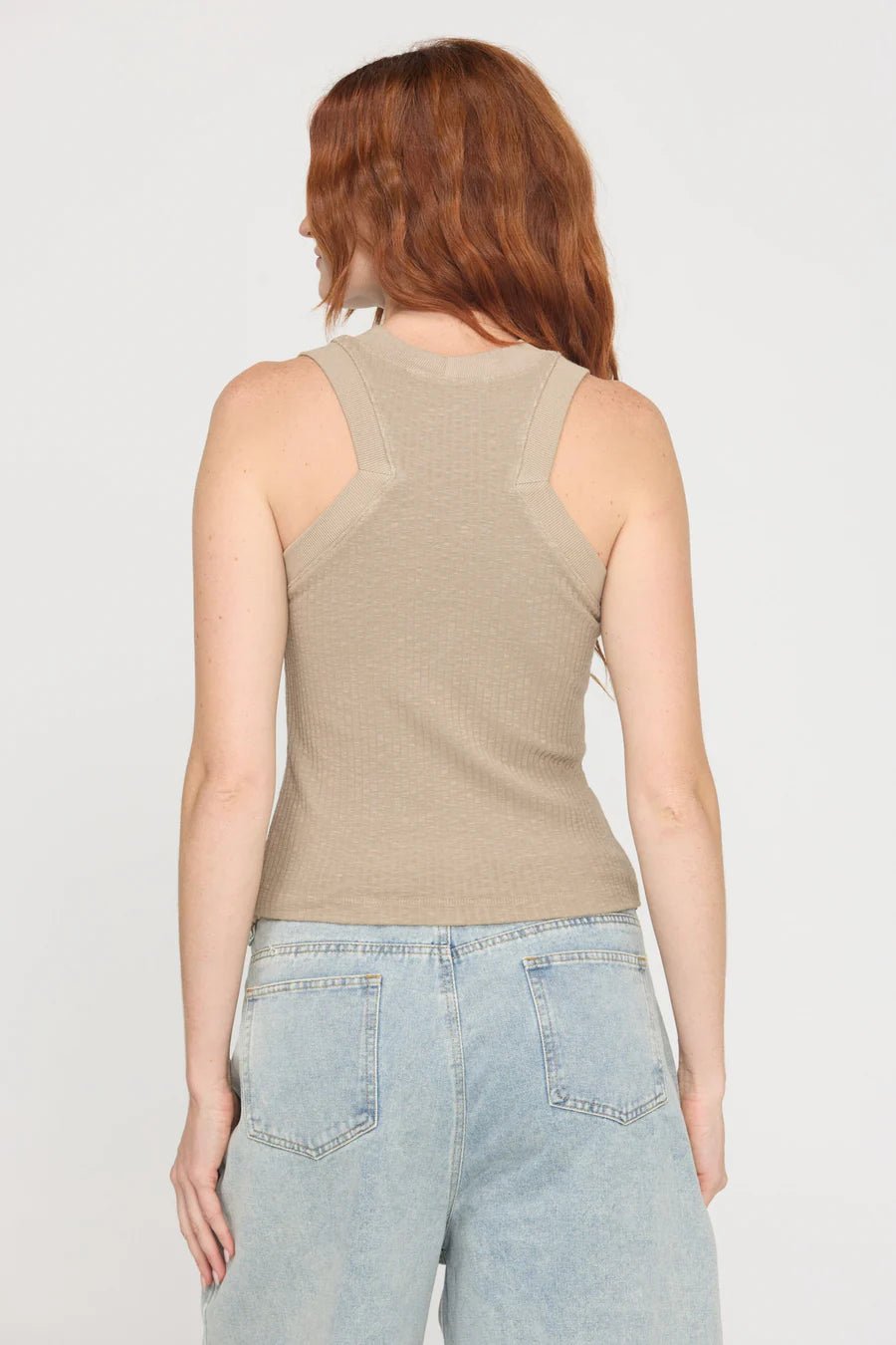 Rose & Lee Co Player Tank, Desert Taupe by Project Social T Tanks