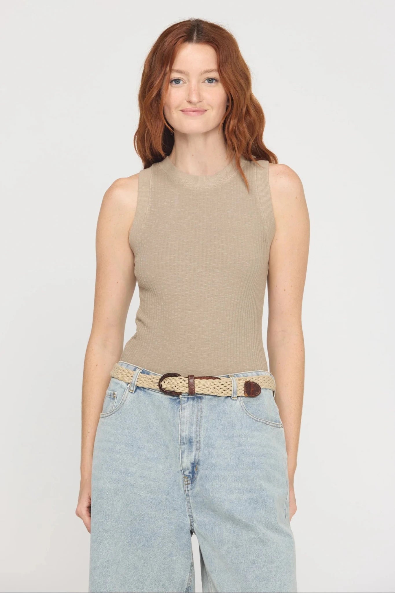 Rose & Lee Co Player Tank, Desert Taupe by Project Social T Tanks
