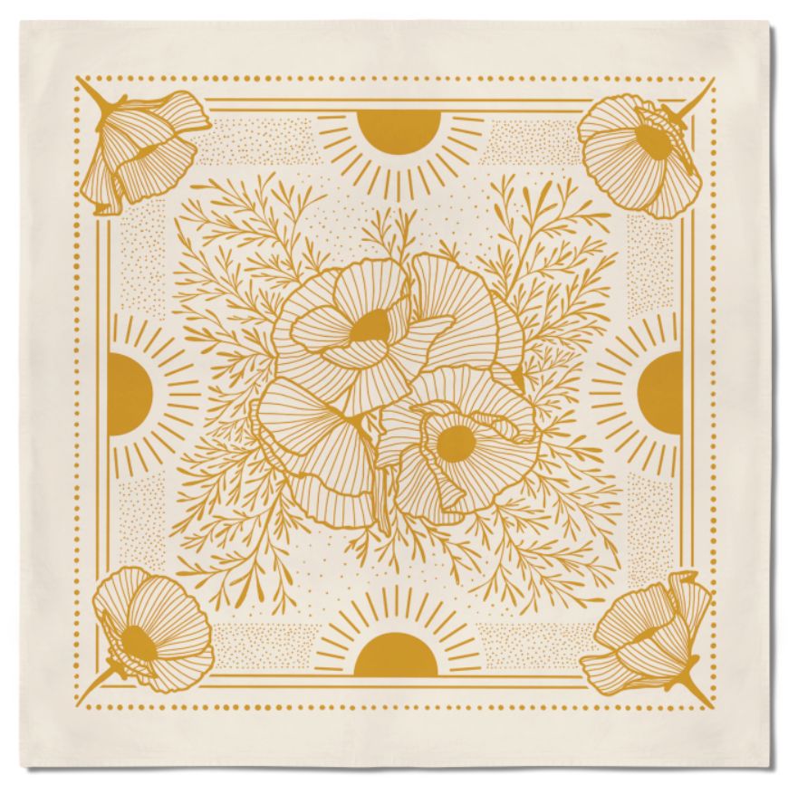 Rose & Lee Co Bandana, Poppy Sunrise Accessories