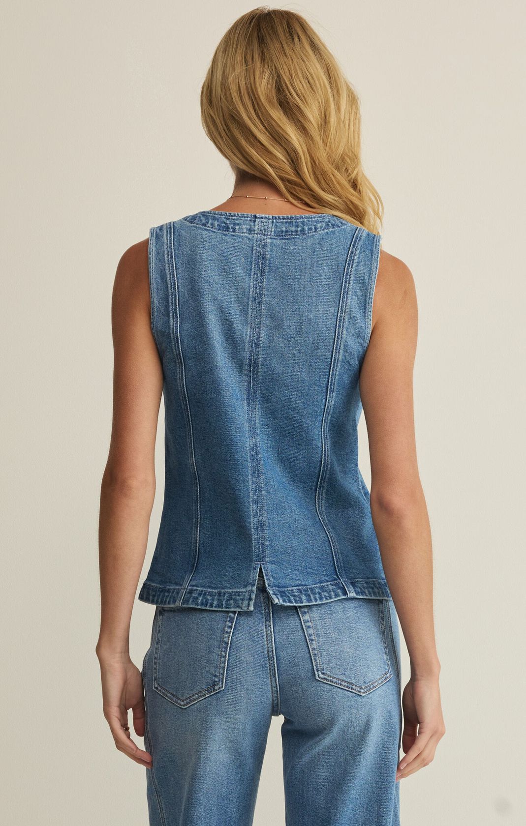 Rose & Lee Co Porto Denim Vest, Eternity by Z Supply Tanks