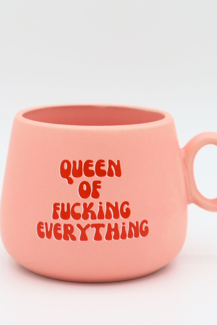 Rose & Lee Co Cappuccino Mug, Queen of F*cking Everything Drinkware