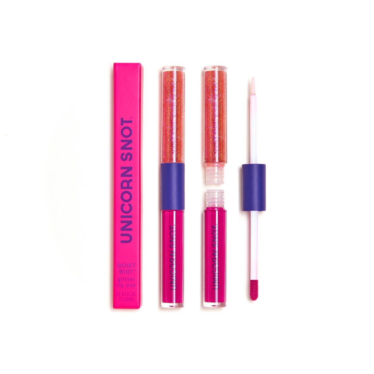 Rose & Lee Co Quiet Riot Glitter Lip Duo, Fusion Pink Bath & Body